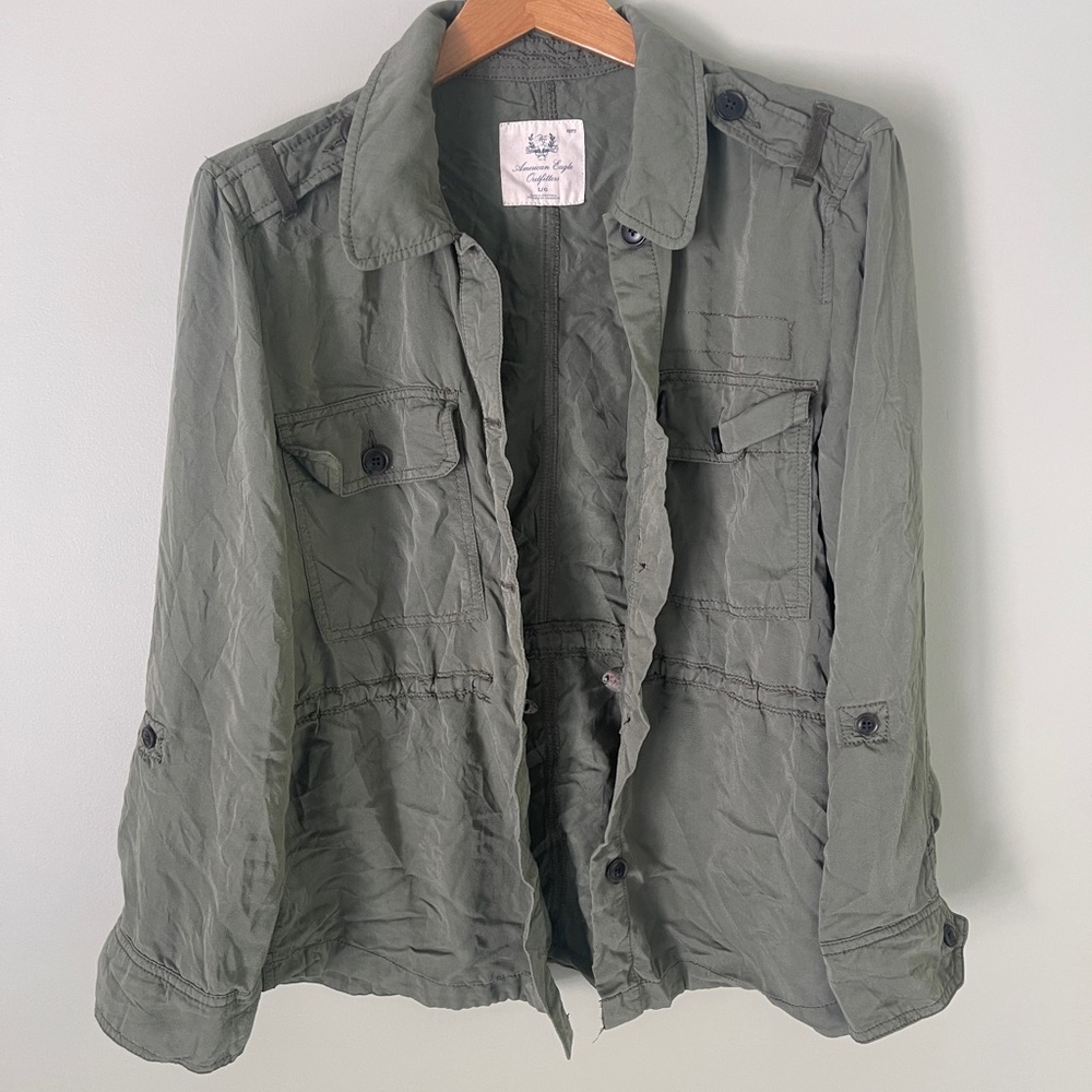 American Eagle Army Jacket with Cinch-able Waist